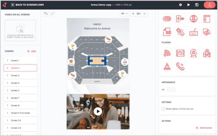 screenshot of friendlyway Digital Signage